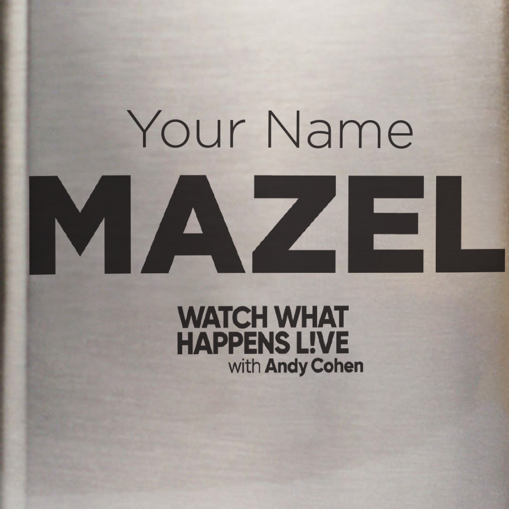 Watch What Happens Live Mazel Personalized Flask
