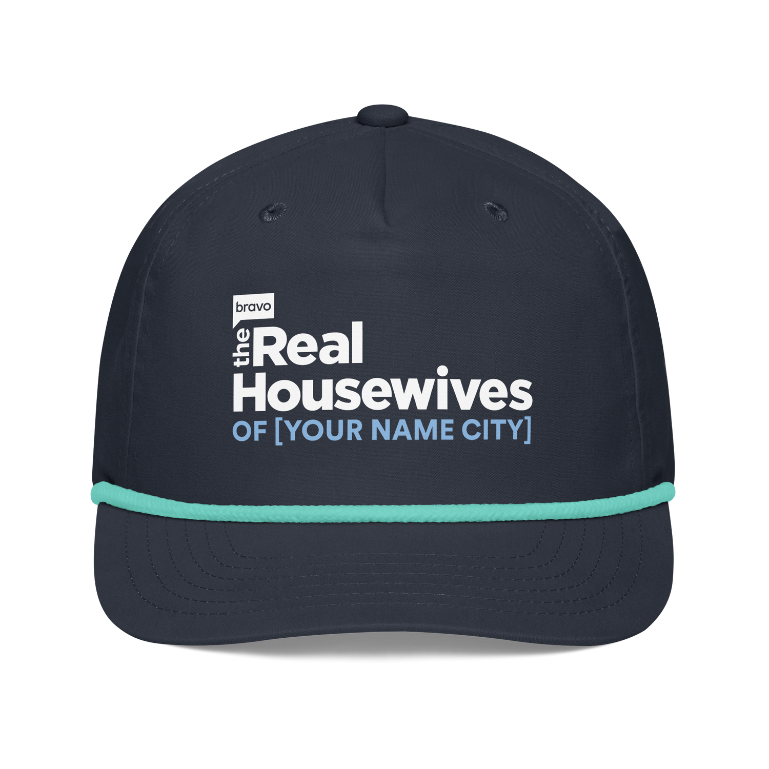 The Real Housewives Personalized Rope Cap Navy/mint