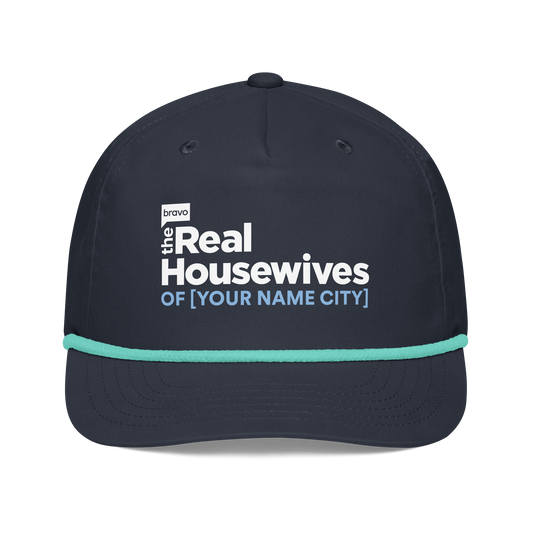 The Real Housewives Personalized Rope Cap Navy/mint
