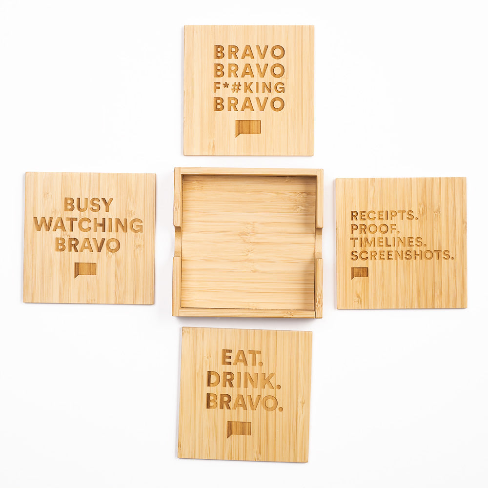 Bravo Gear Wood Coasters (Set of 4)