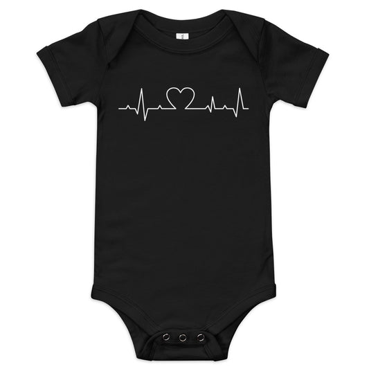 Married to Medicine Heart Beat Baby Bodysuit Black