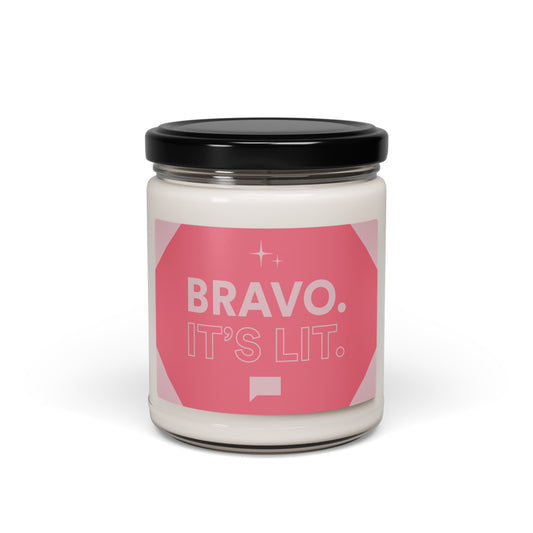 Bravo Gear Marathon Candle Bravo. It's Lit. Scented Soy Candle, 9oz Peppered Passionfruit