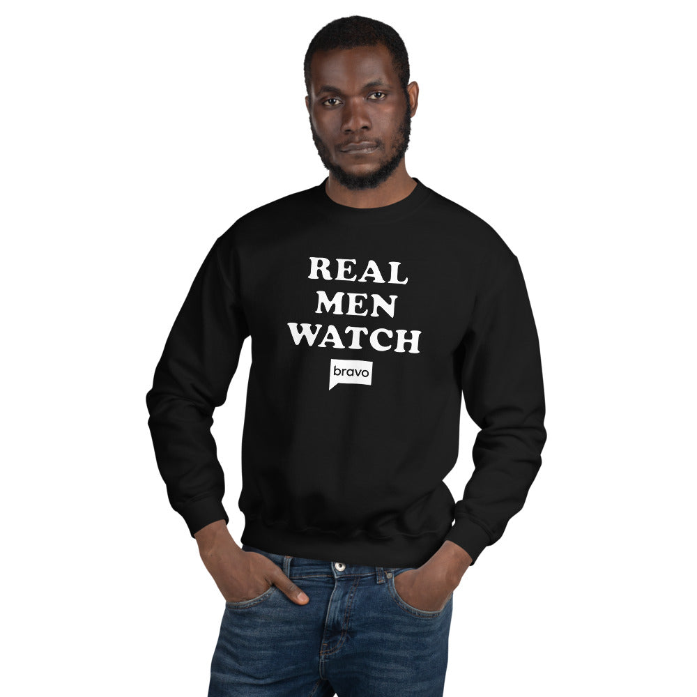 Bravo Gear Real Men Watch Bravo Crewneck Sweatshirt