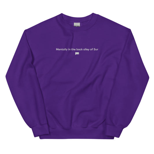 Vanderpump Back Alley of Sur Crewneck Purple