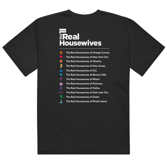 The Real Housewives 20th Anniversary T-Shirt Show Lineup