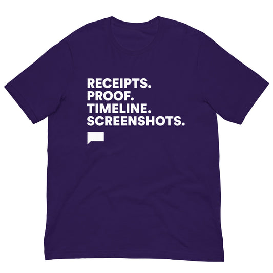 The Real Housewives of Salt Lake City T-Shirt Receipts Team Purple