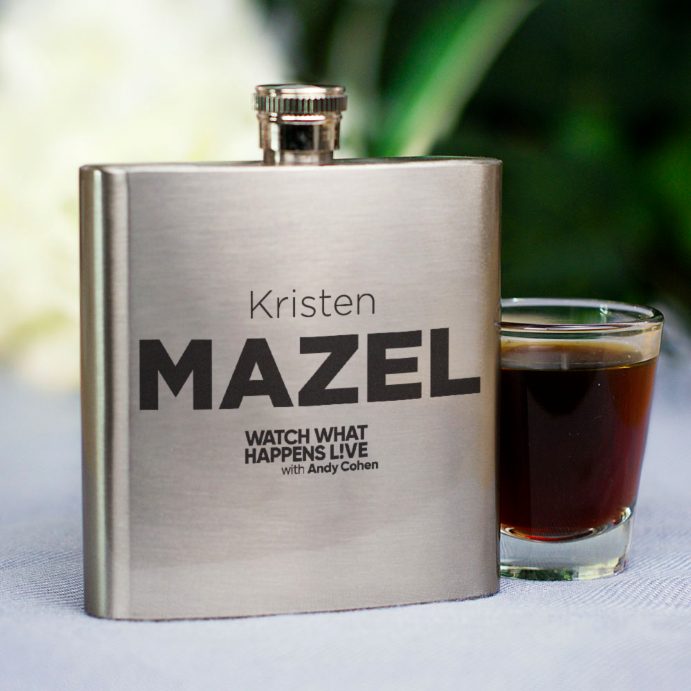 Watch What Happens Live Mazel Personalized Flask