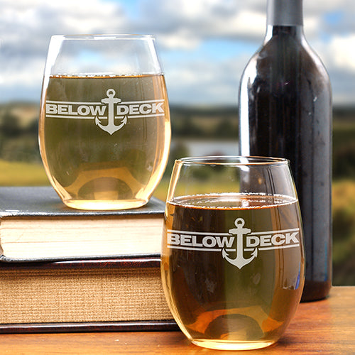 Below Deck Stemless Wine Glasses