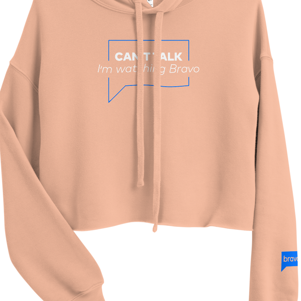 Bravo Can't Talk Women's Fleece Crop Hooded Sweatshirt