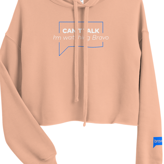 Bravo Can't Talk Women's Fleece Crop Hooded Sweatshirt