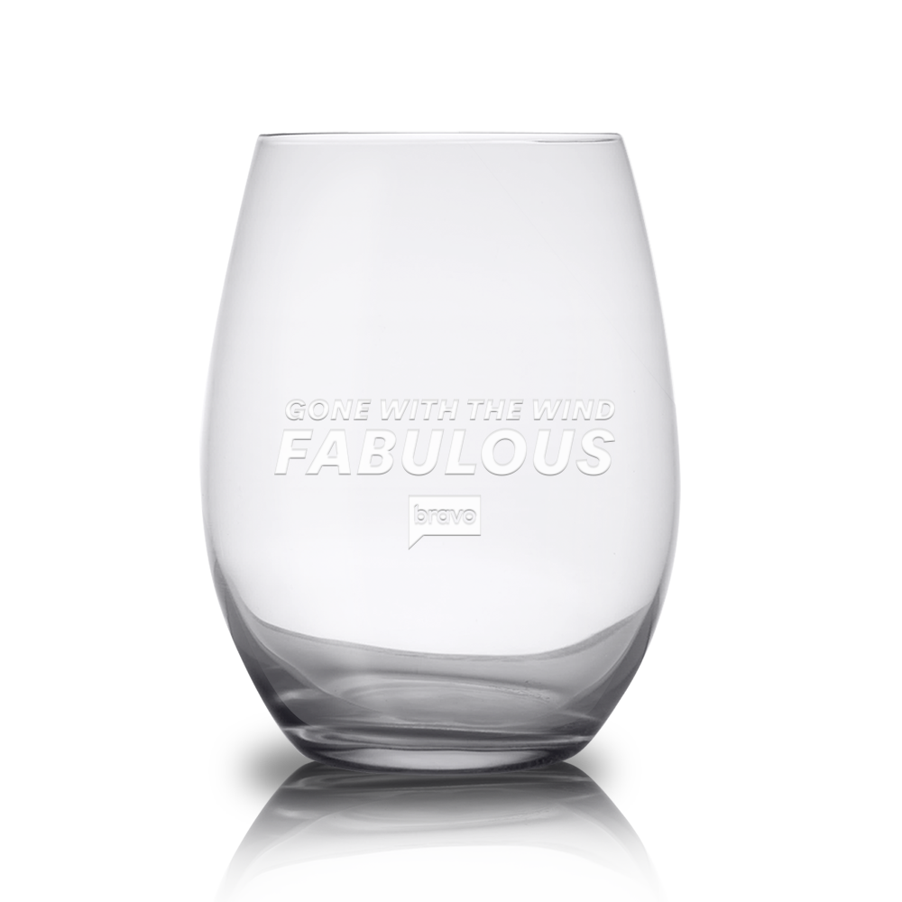 Gone with the The Wind Fabulous Stemless Wine Glass Shop By Bravo