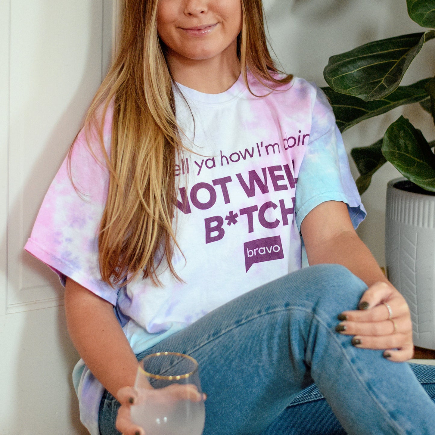 The Real Housewives of New York City How Am I Doing? Dorinda Tie-Dye Short Sleeve T-Shirt