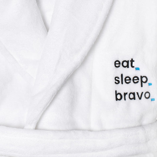 Eat. Sleep. Bravo. Terry Cloth Cotton Robe