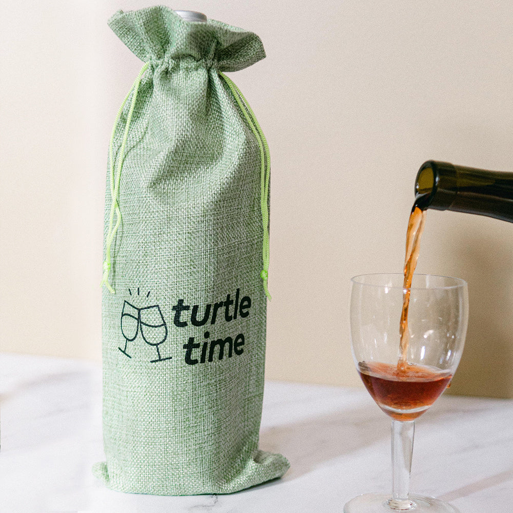 Linen discount wine bags