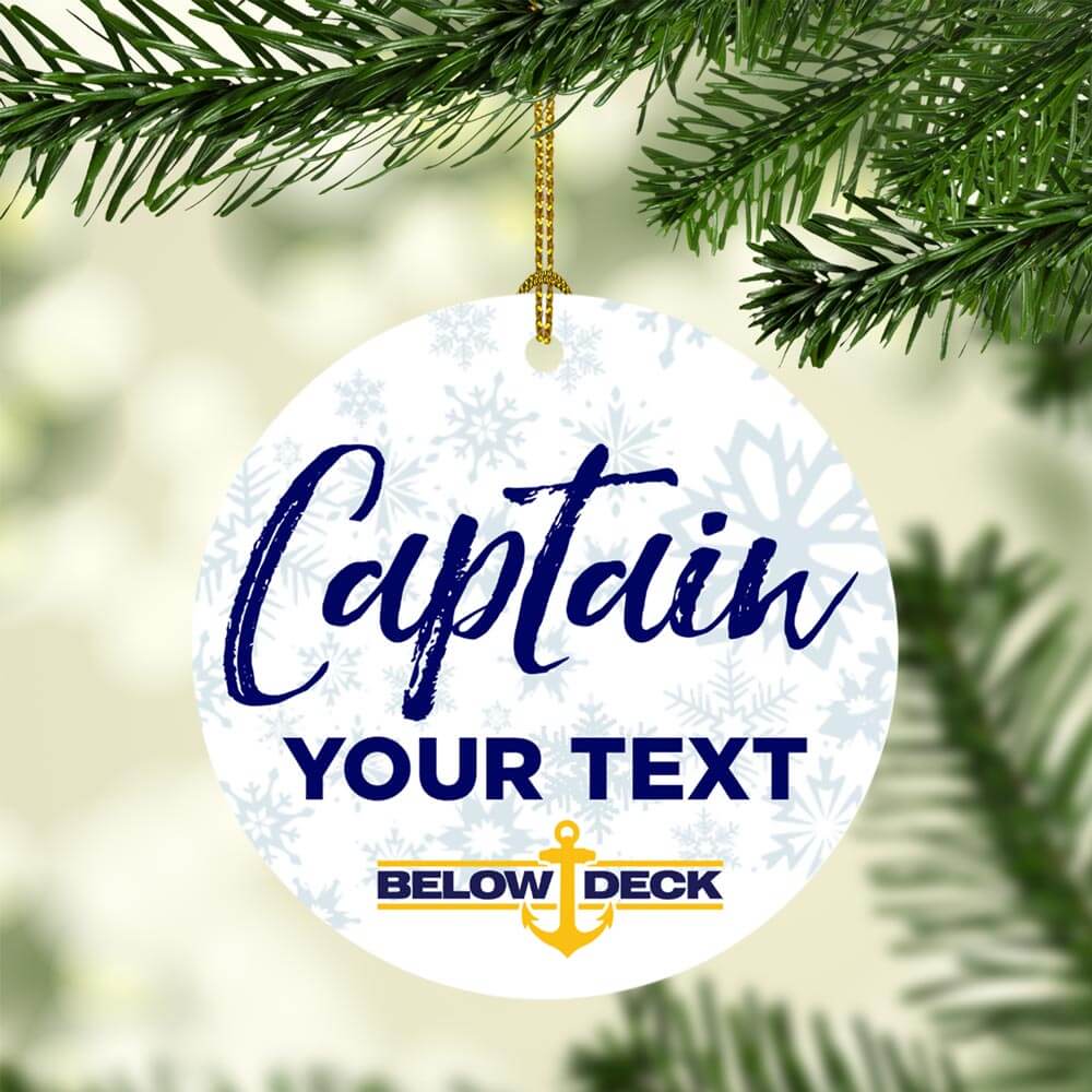 Below Deck Personalized Captain Ornament