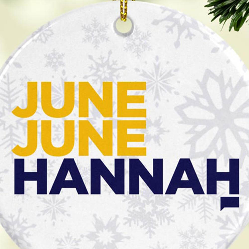 Below Deck June, June, Hannah Double-Sided Ornament