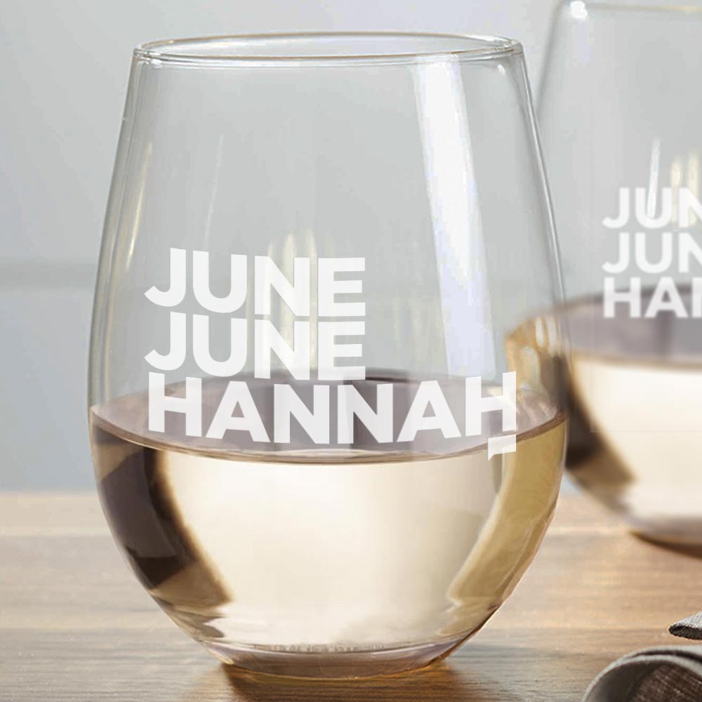 Below Deck June, June, Hannah Stemless Wine Glasses - Set of 2