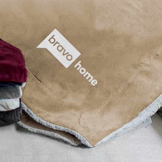 Bravo Home Soft Sherpa Embroidered Blanket