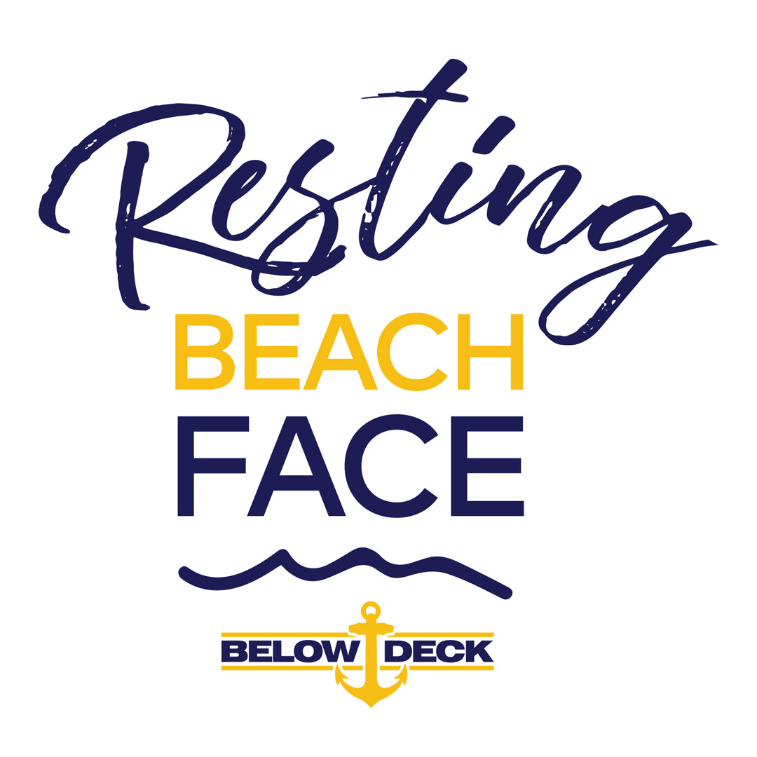 Below Deck Resting Beach Face Tote Bag