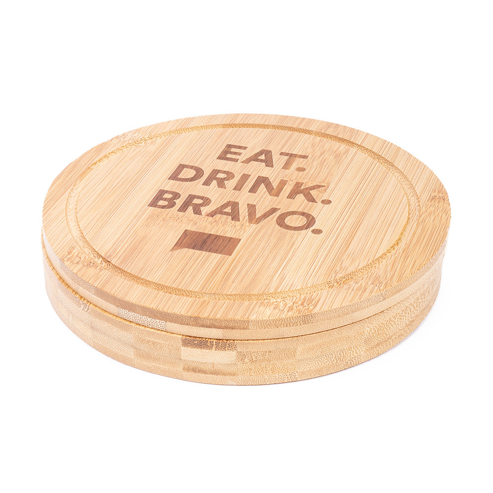 Bravo Insider Eat. Drink. Bravo. Bamboo Charcuterie Board Kit