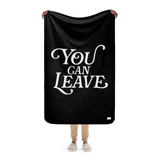 Bravo You Can Leave Sherpa Blanket-5