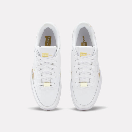 Reebok x BravoCon Club C Revenge Shoe White/Gold/Silver-3