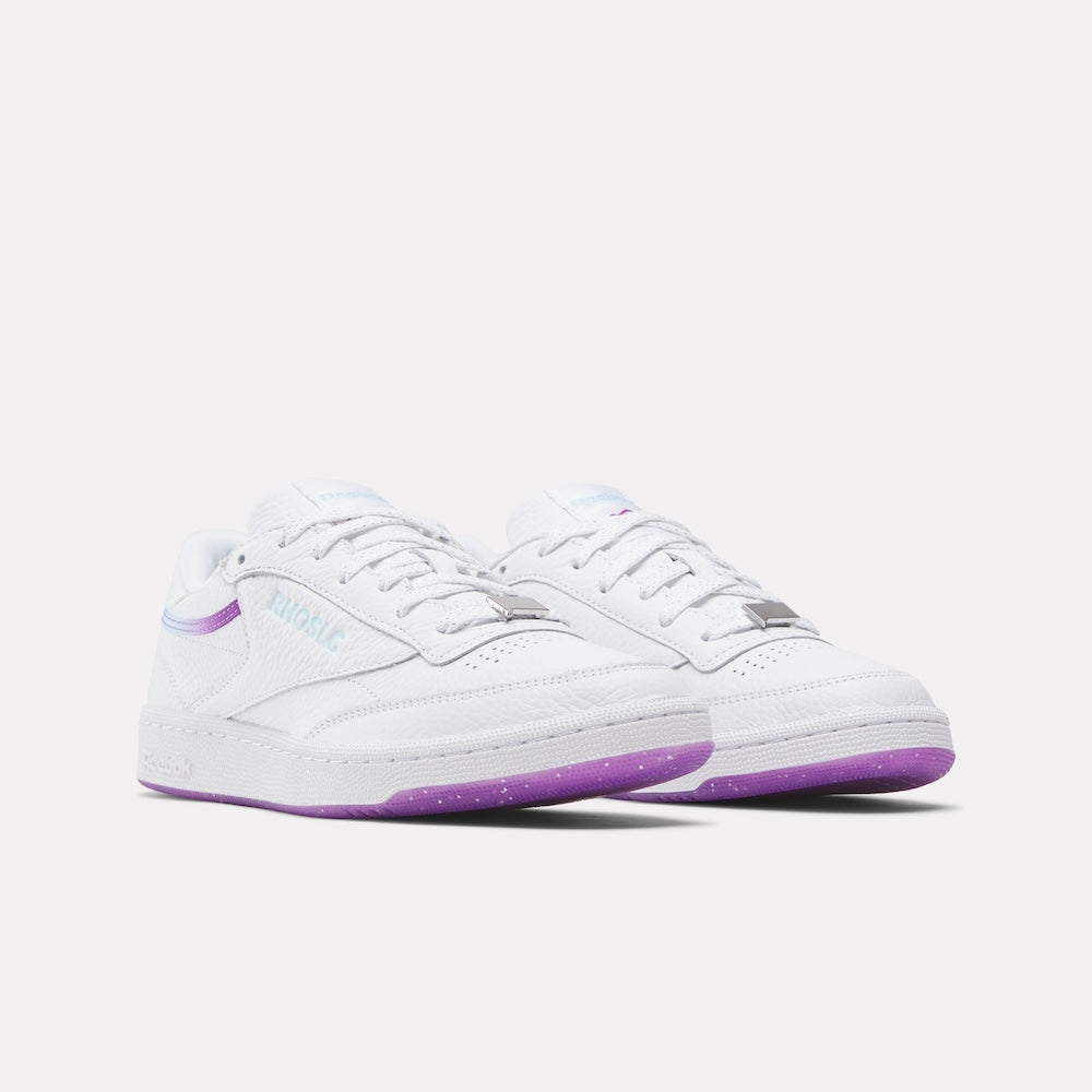 Reebok x RHOSLC Club C 85 Shoe White/Purple/Blue