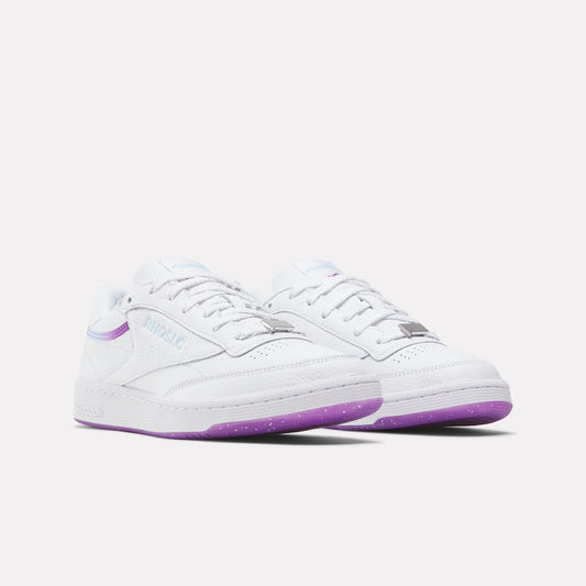 Reebok x RHOSLC Club C 85 Shoe White/Purple/Blue-0