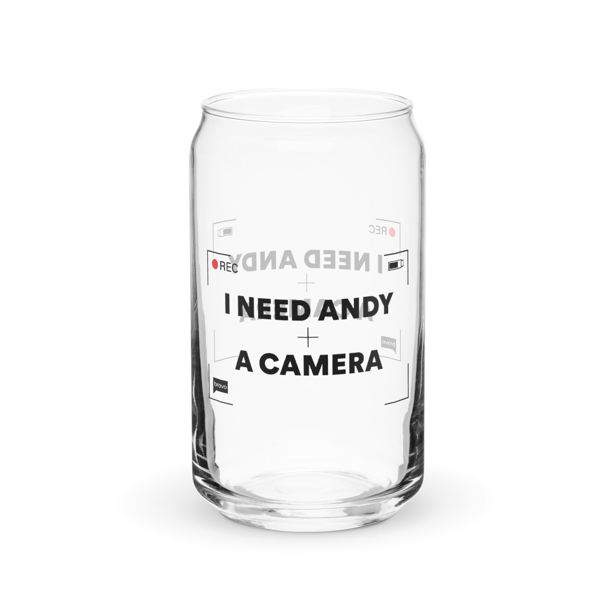 Watch What Happens Live with Andy Cohen I Need Andy And A Camera Can-Shaped Glass