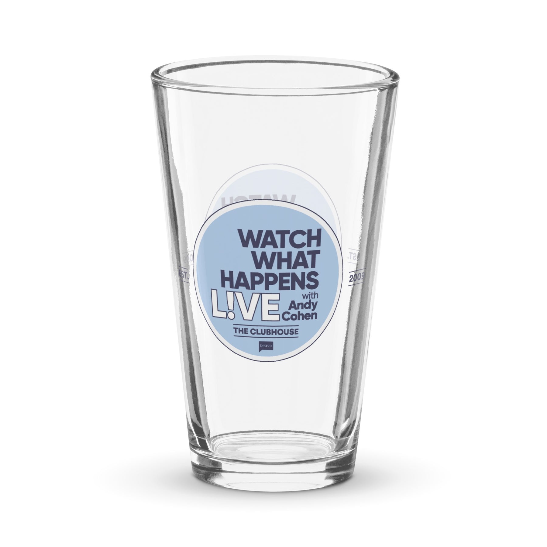 Watch What Happens Live Logo Pint Glass | Shop By Bravo