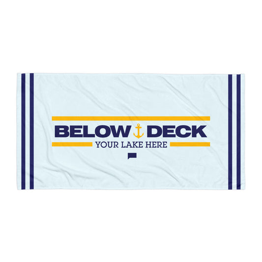 Below Deck Personalized Beach Towel