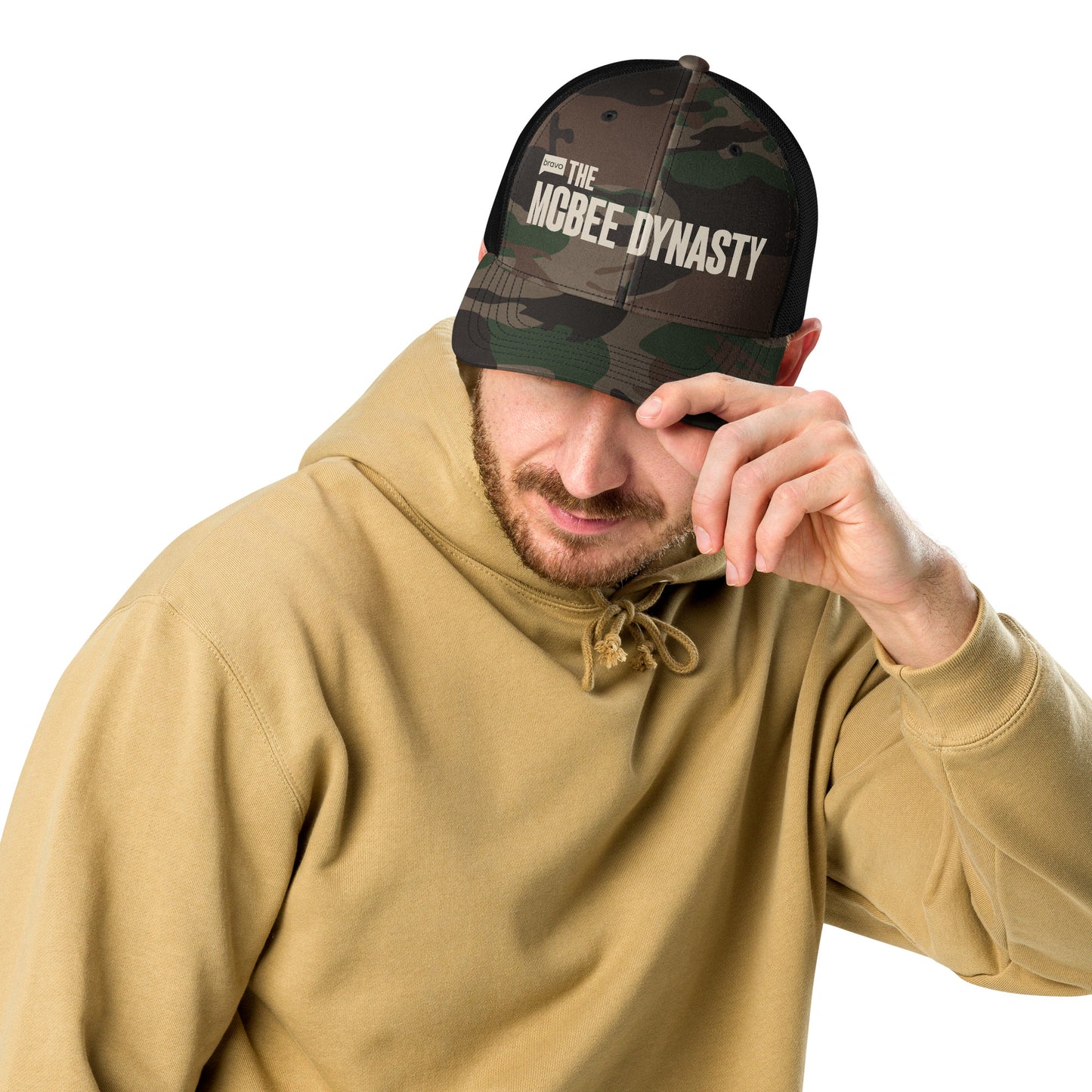 The McBee Dynasty Trucker Hat Logo Camouflage