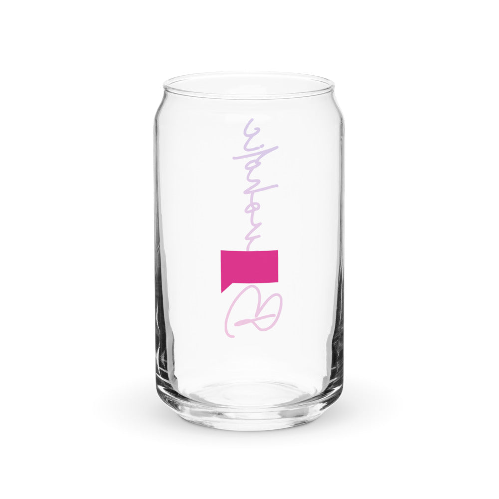 Bravoholic Script Can Shaped Glass