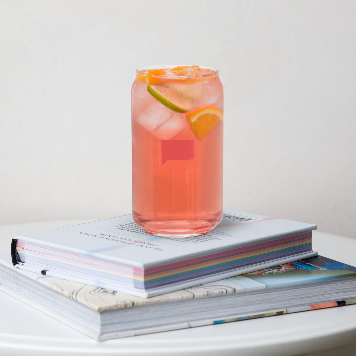 Bravo Pride Can Shaped Glass Logo