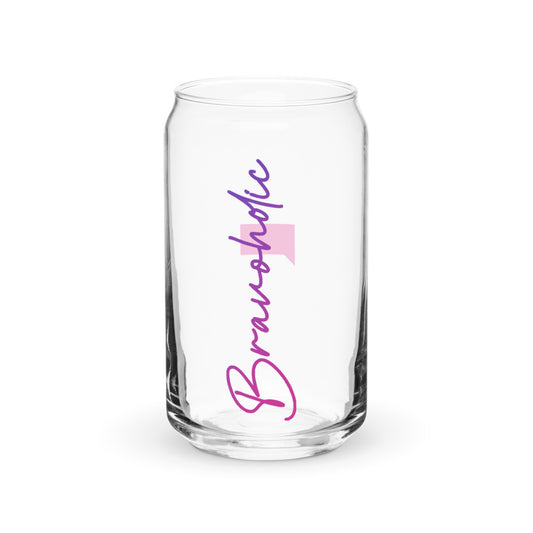 Bravoholic Script Can Shaped Glass