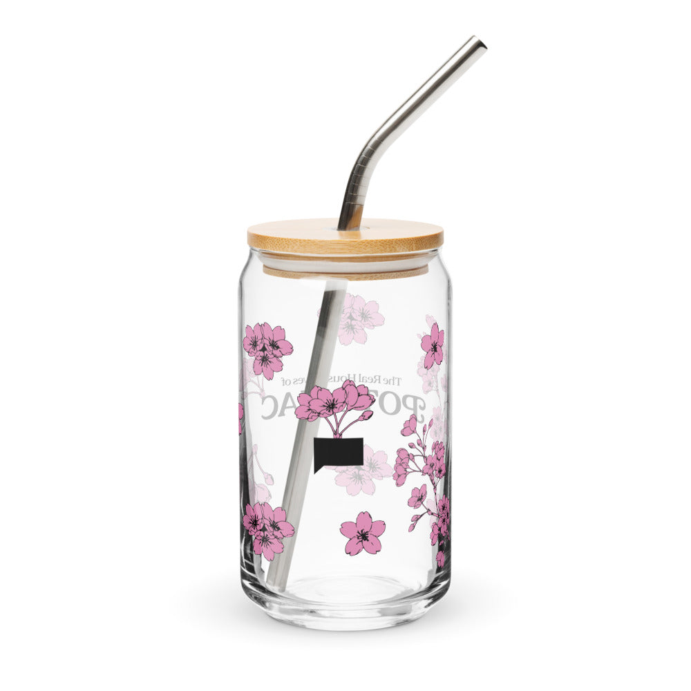 The Real Housewives of Potomac Cherry Blossom Can Shaped Glass with Lid