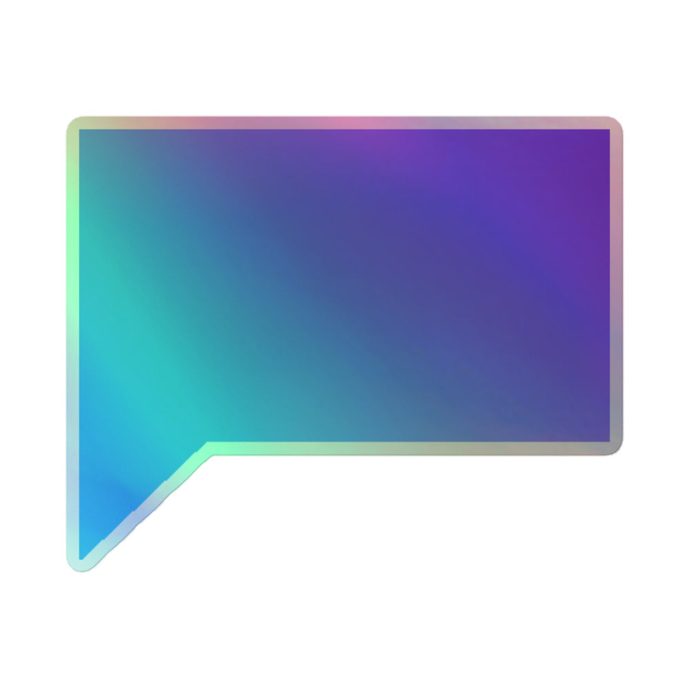 Bravo Talk Bubble Holographic Sticker