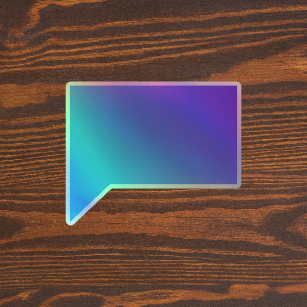 Bravo Talk Bubble Holographic Sticker