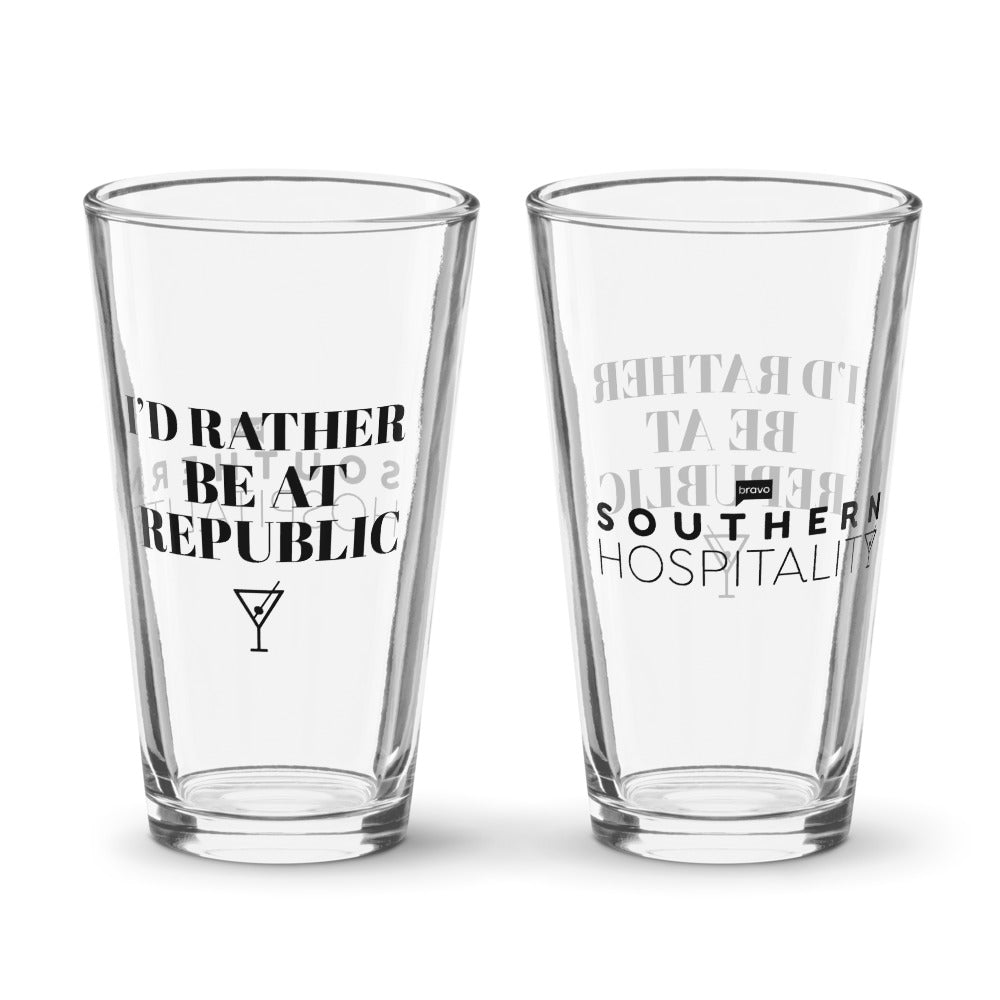 Southern Hospitality I'd Rather Be At Republic Pint Glass