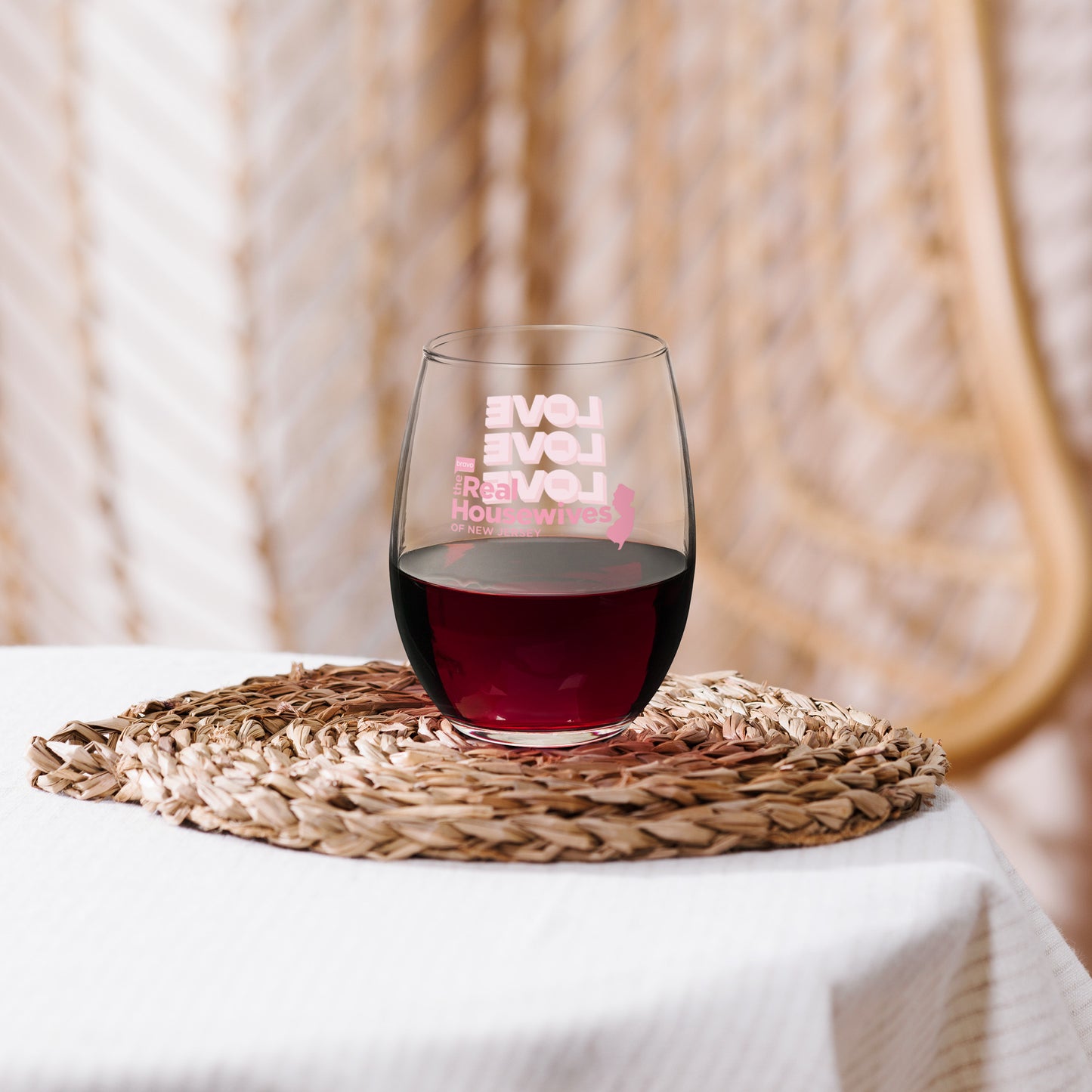 The Real Housewives of New Jersey Wine Glass Love, Love, Love