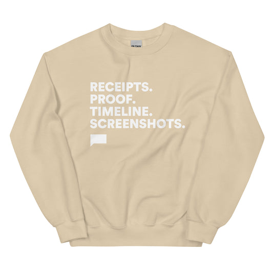 The Real Housewives of Salt Lake City Checklist Crewneck  Sand