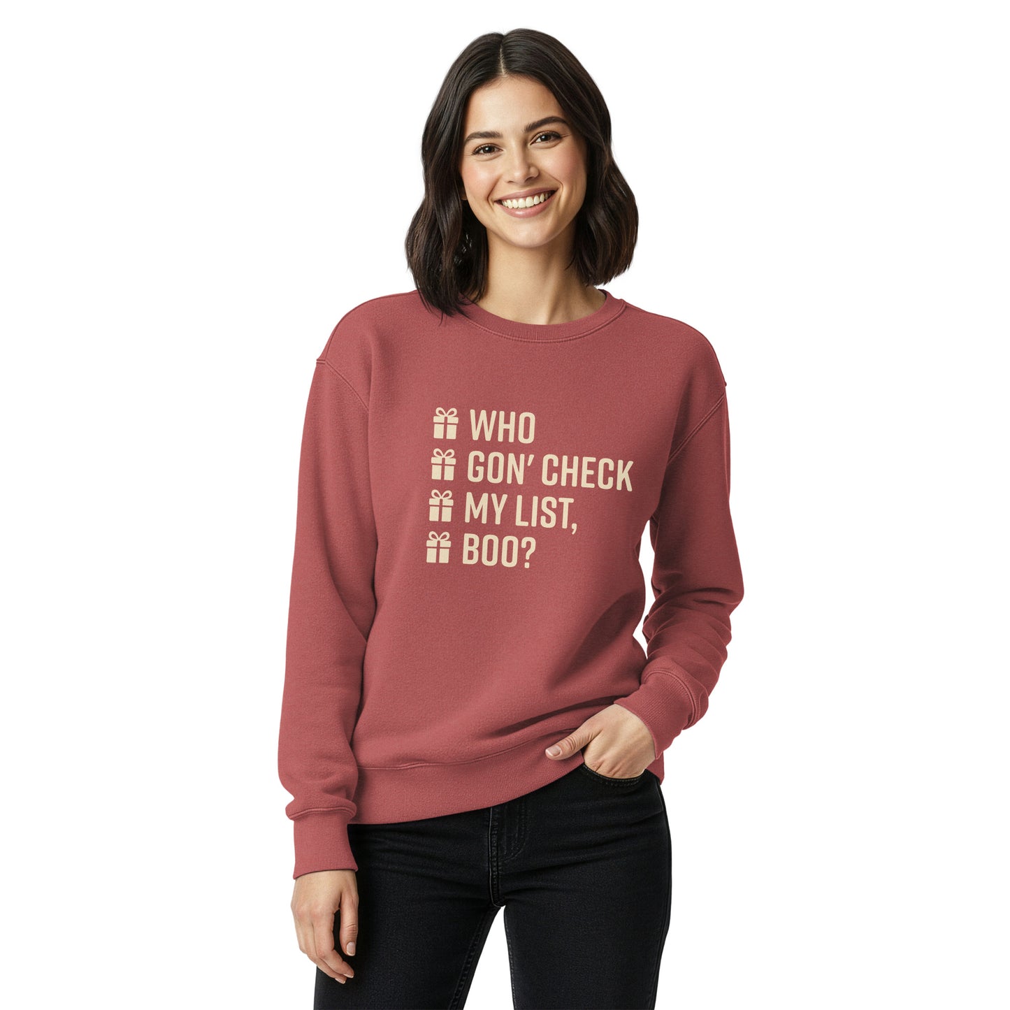 Bravo Sweatshirt Who Gon' Check My List, Boo?