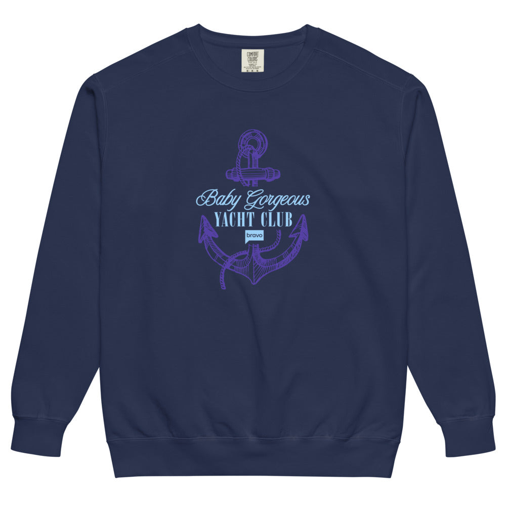 The Real Housewives of Salt Lake City Comfort Colors Sweatshirt Baby Gorgeous Yacht Club True Navy
