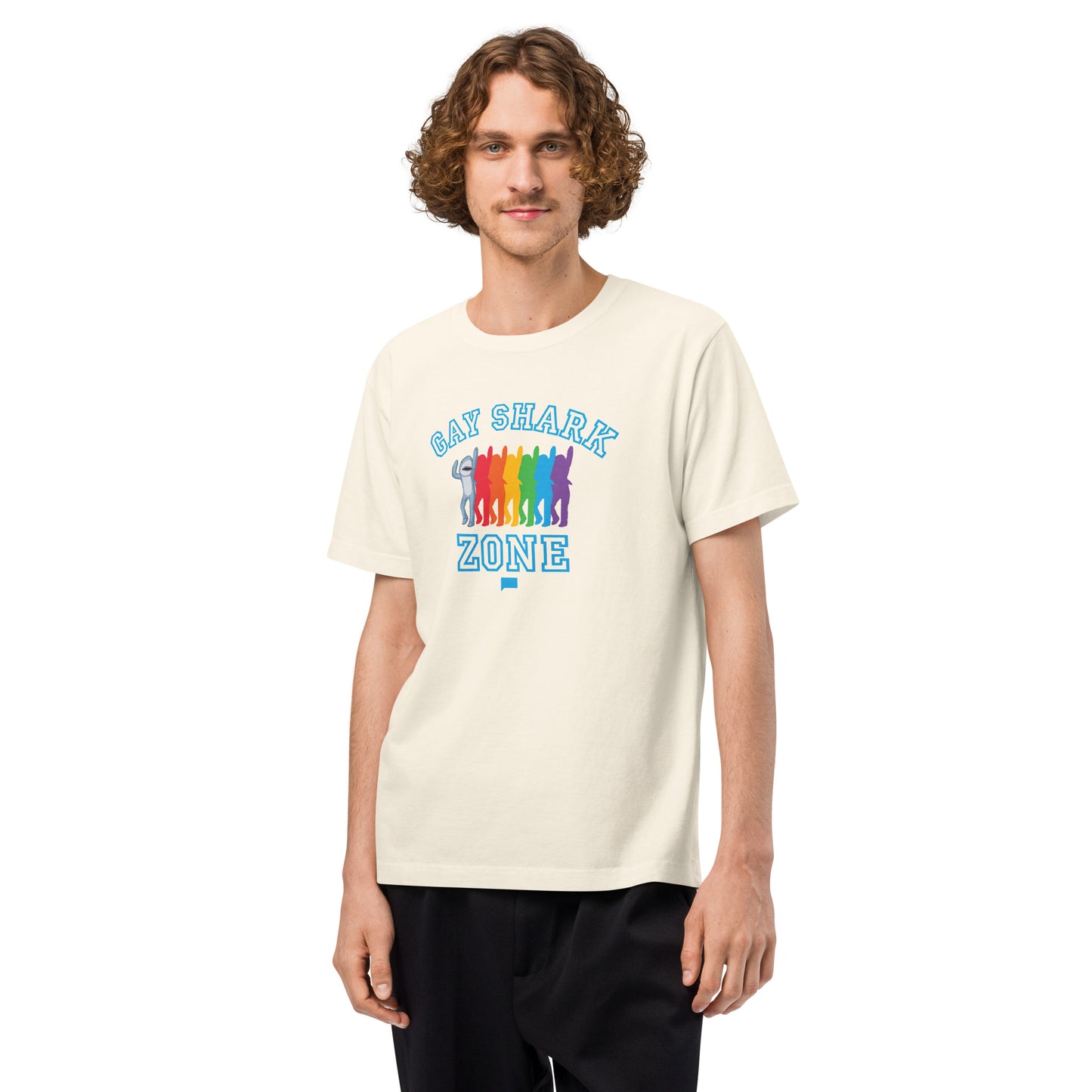Watch What Happens Live Oversized T-Shirt Gay Shark Zone