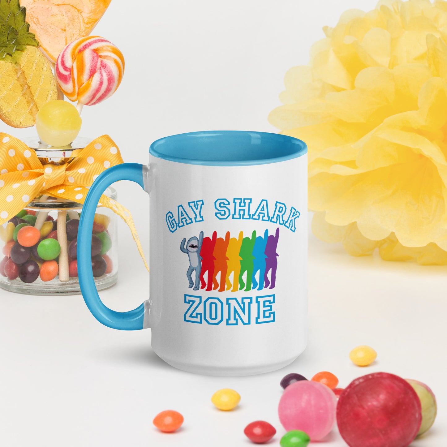 Watch What Happens Live Two-Tone Mug Gay Shark Zone