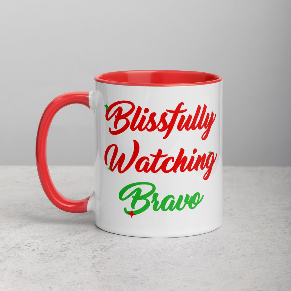 Blissfully Watching Bravo Two Tone Mug