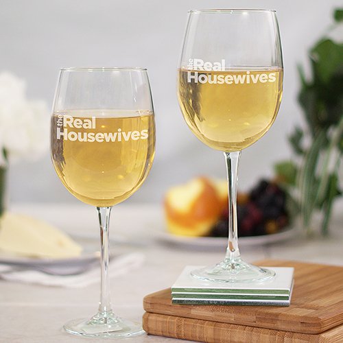 The Real Housewives  Wine Glass with Stem - Set of 2