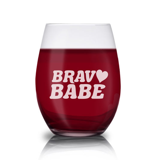 Bravo Gear Bravo Babe Laser Engraved Stemless Wine Glass