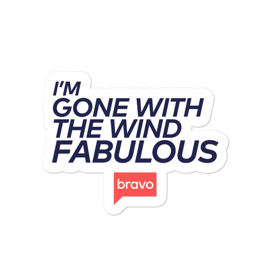 I'm Gone With The Wind Fabulous Die Cut Sticker