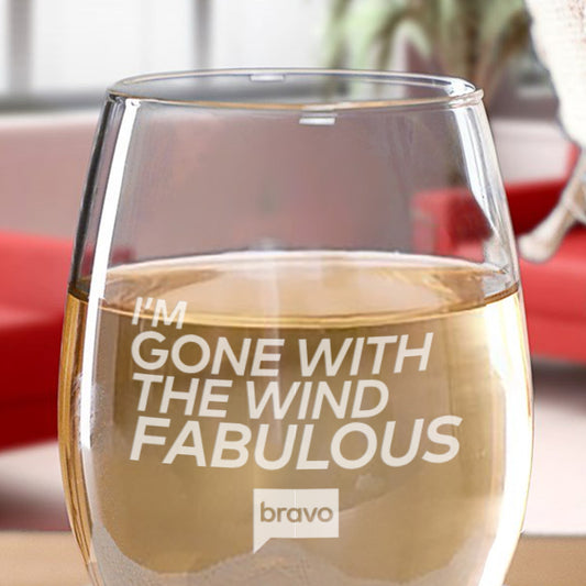 I'm Gone With The Wind Fabulous Laser Engraved Stemless Wine Glass